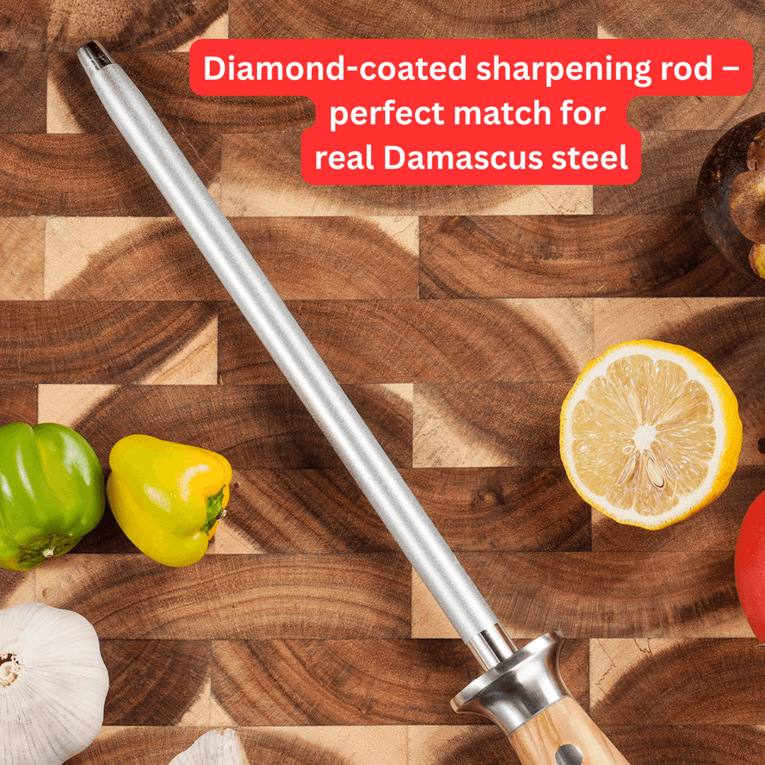 Premium Damascus 4 inch. Paring Knife Olive Wood