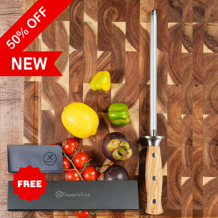 Premium Sharpening Rod Olive Wood
